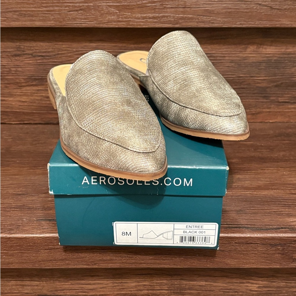 AEROSOLES Women’s Metallic Mules